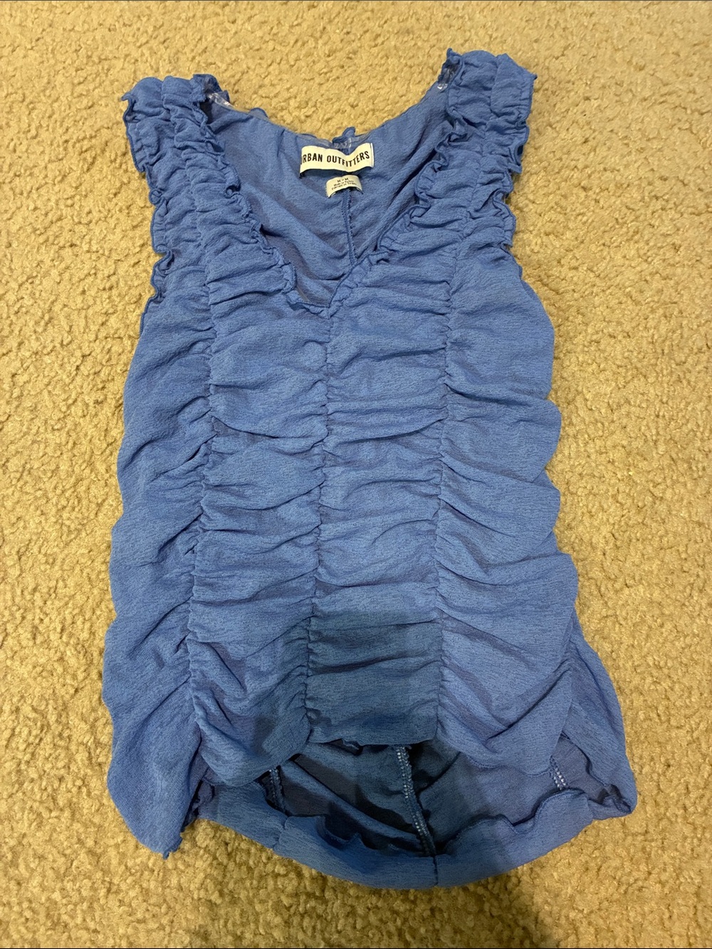 Urban Outfitters Periwinkle Ruffled V-Neck Tank